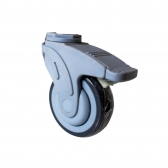 Roda em plástico com Freio para Cadeira Ultralux